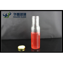 255ml Clear Glass Juice Bottle with Caps Wholesale